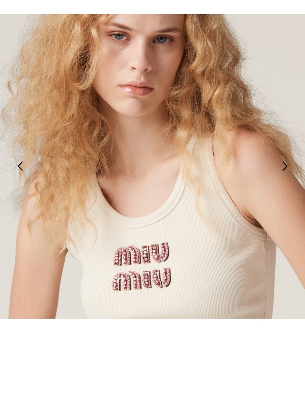Miu Miu Ribbed Jersey Top NWT